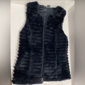 Armani Exchange Faux Fur Vest Navy S/P